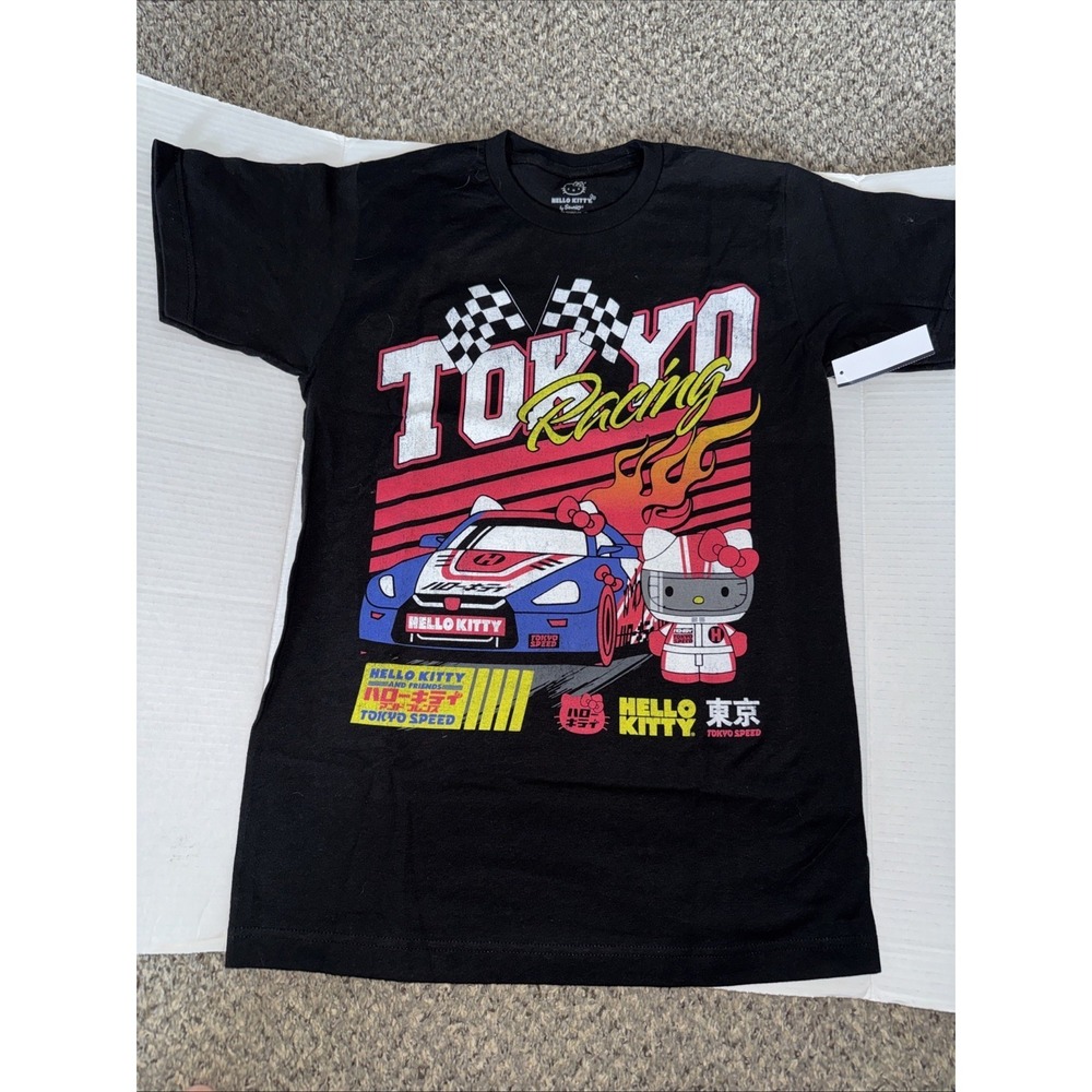 New Hello Kitty :Tokyo Racing Black T-Shirt. Large